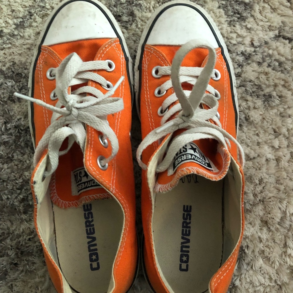 Orange converse sneakers